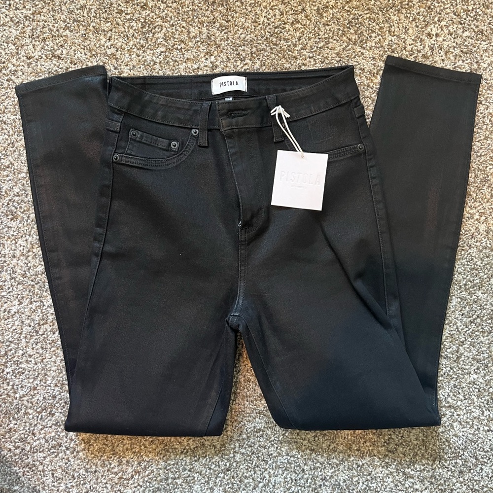NWT Pistola Aline High Rise Black Skinny jeans